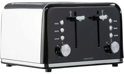 Image of Daewoo Black 4 Slice Toaster