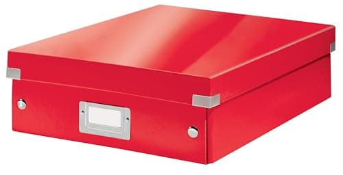 Image of Leitz WOW Organiser Box, Click and Store Range, Medium Organiser Box, Red, 60580026