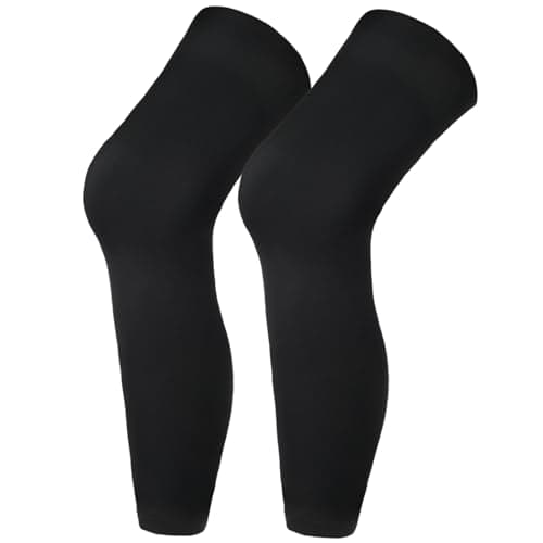 Image of APLZGMG Compression Leg Sleeve, Basketball Leg Sleeve Full Length Sports Cycling Leg Sleeves Knee Brace Undersleeve for Men Women, Knee, Thigh, Calf, Running