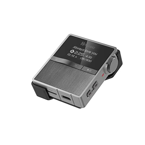 Image of Hmusic P68 HiFi MP3 Player with Clip, Lossless DSD High Resolution Music Player Bluetooth, Portable Hi-Res Audio Player with 16GB Memory Card, Support up to 128GB HiFi Music Player for Sport, Running