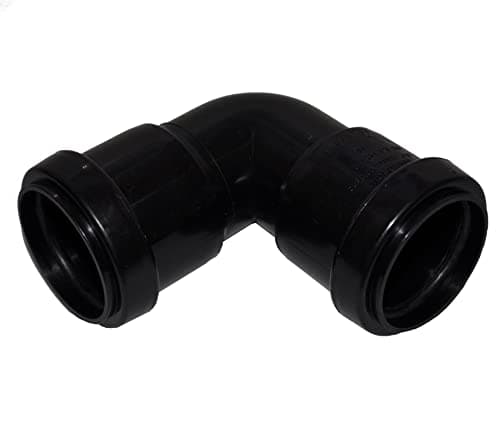 Image of Pushfit 32mm Waste Pipe 90 Degree Bend - Black - Pack of 2