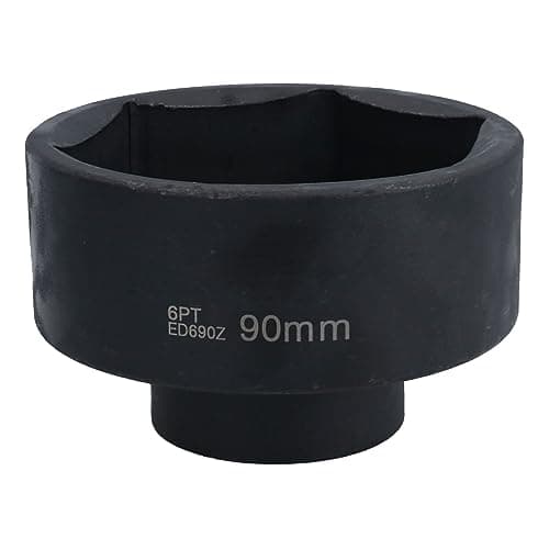 Image of 90mm 1in Drive Deep Metric Impact Impacted Socket 6 Sided Point Single Hex