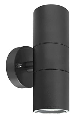 Image of Long Life Lamp Company Black Stainless Steel Double Wall Light IP65 Up Down Outdoor Wall Light ZLC035B
