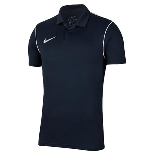 Image of NIKE Mens Df Park20 Polo Shirt, Obsidian/White/White, XL EU