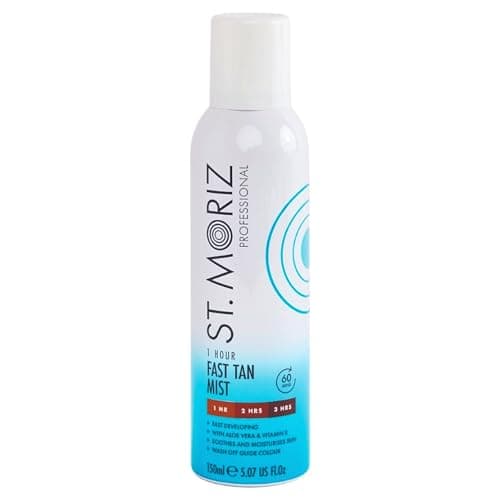 Image of St Moriz Professional Instant 1 Hour Fast Tan Mist | With Aloe Vera & Vitamin E | Develops in 1-3 Hours | Express Vegan Fake Tan Spray & Body Mist | Dermatologically Tested & Cruelty Free | 150ml
