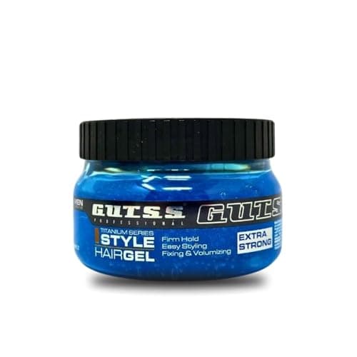 Image of Gutss Professional Extra Strong Hair Styling Gel for Men 275 ml | Firm Hold | Modelling Fibre Effect | Volumising & Fixing | No Sticky Residue | Strengthening Formula (Extra Strong)