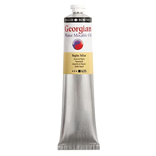 Image of Daler-Rowney Georgian Water Mixable Oil Paint, Aluminium Tube, 6.76oz - 200 ml, Naples Yellow