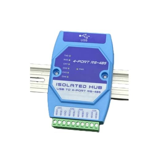 Image of Taidatech 4 Ports Serial Hub USB to RS232/RS485/RS422 Adapter RS485 RS232 to USB Serial COM Port Converter RS485 Opto-Isolated Hub (USB-4COM-HUB)