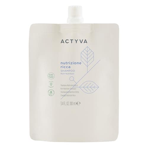 Image of Actyva - Rich Nutrition Shampoo, Nourishing and Protective Action for Dry and Sensitized Hair, with Oats and Olive Oil - Travel Size 100