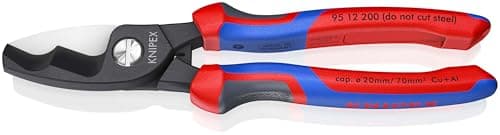 Image of KNIPEX Cable Shears with Twin Cutting Edge with Comfort Handles 200 mm, 95 12 200