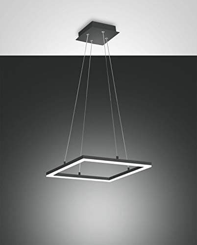 Image of Fabas Luce Bard LED Integrated Pendant Ceiling Light Light Anthracite Glass