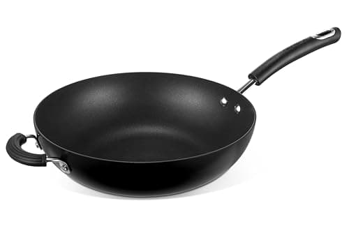 Image of Circulon Total Induction Wok Non Stick 30cm, Large Wok, Oven & Dishwasher Safe, Black