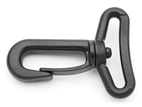 Image of CRAFTMEMORE 6 pcs Plastic Snap Hook Swivel Push Gate Clip Lobster Claw Clasp Purse Hardware JINH (1 1/4 Inches)
