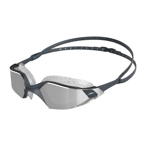 Image of Speedo Unisex-Adult Aquapulse Pro Swimming Goggles | Anti-fog | Anti-mist | Anti-leak Goggles, Oxid Grey/Silver/Chrome, One Size