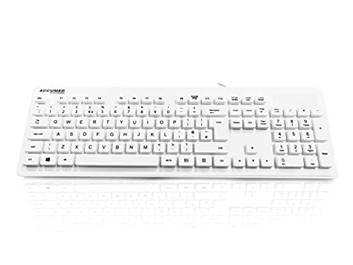 Image of Accuratus AccuMed AQUA - USB 105 Key Antibacterial & Fully Washable IP68 Medical/Clinical Keyboard