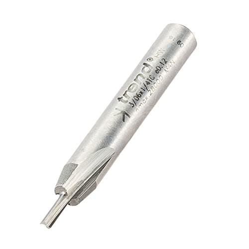 Image of Trend Professional Straight Two Flute Router Cutter, 1/4 Inch Shank, 2mm Cut Diameter, 5mm Cut Length, Tungsten Carbide Tipped, 3/06X1/4TC