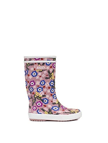 Image of Aigle LOLLY POP PLAY2 Waterproof Printed Boots for Kids | Soft, comfortable upper with durable lining | Reflective strip on the heel | Grippy sole