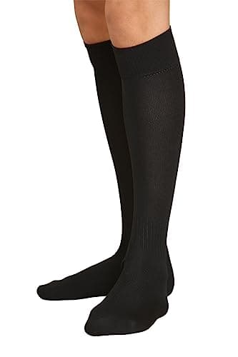 Image of CHAAL ® Football SocksFfor Kids Children Rugby Hockey Sports Knee High Socks Juniors Knee High Soccer Socks Outdoor Socks Boys Rugby Hockey Football Running Socks Size 12-3 Black