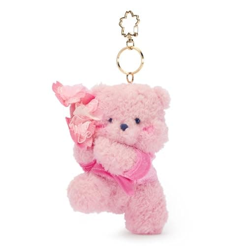 Image of Disney Store Official Japan Winnie the Pooh Sakura Soft Toy Keyring – 11cm Plush Keychain