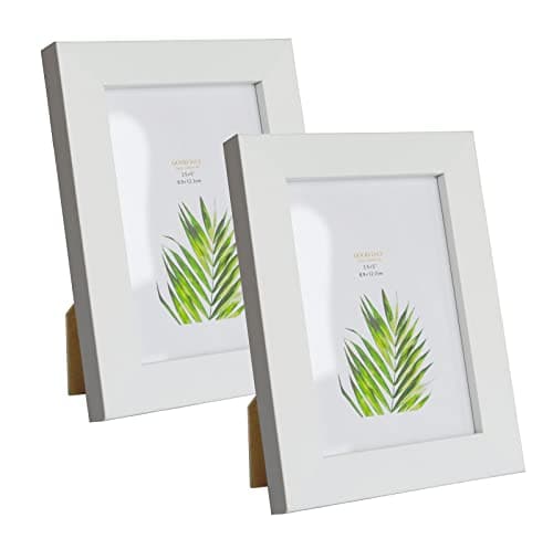 Image of Frame for 3.5x5 inch Photo White Frame MDF Picture Frame 2 Pack for Tabletop and Wall