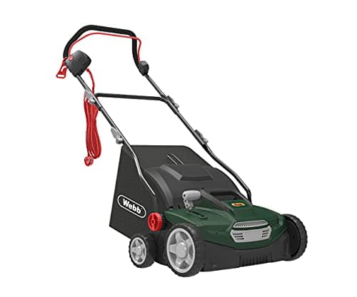 Image of Webb 1500W 36cm Electric Lawn Scarifier and Aerator with 10m Cable, Interchangeable Raking and Scarifying Cassette (Scarifier Only)