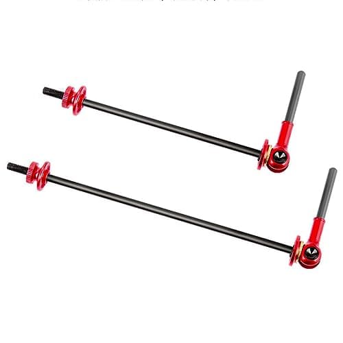 Image of CATAZER Bicycle QR Skewer Lever Titanium MTB Road Bike Wheel Hub Ultralight Carbon Fiber Handle Quick Release Skewer (Red)