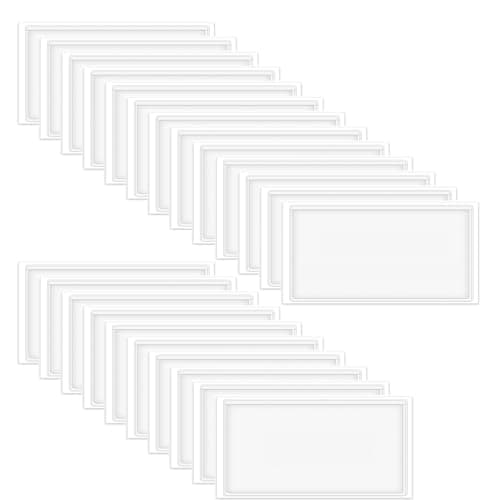 Image of 60 Pack Clear Self Adhesive Label Pockets, 4 x 2 Inch Label Holders Index Card Pockets Card Holder Shelf Label Holder for Organizing