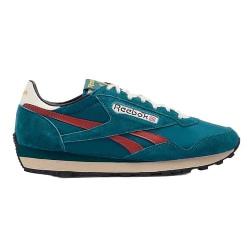Image of Reebok Unisex Aztec II Trainers, Retro Teal Alabaster Burnt Red, 8 UK