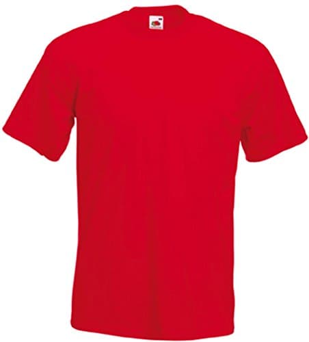 Image of Fruit of the Loom Men Super Premium Short Sleeve T-shirt - Red, Medium