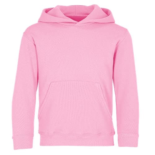 Image of Fruit of the Loom Unisex Kids Pull-over Classic Hooded Sweat, Light Pink, 12-13 Years (Manufacturer Size:34)