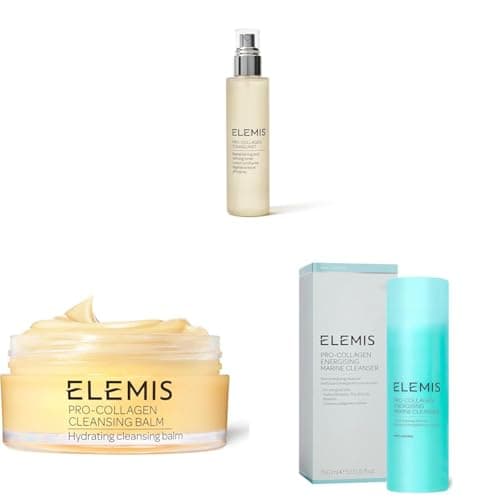 Image of ELEMIS Skincare Trio - Pro Collagen Toning Mist, Cleansing Balm 50g & Energising Marine Cleanser