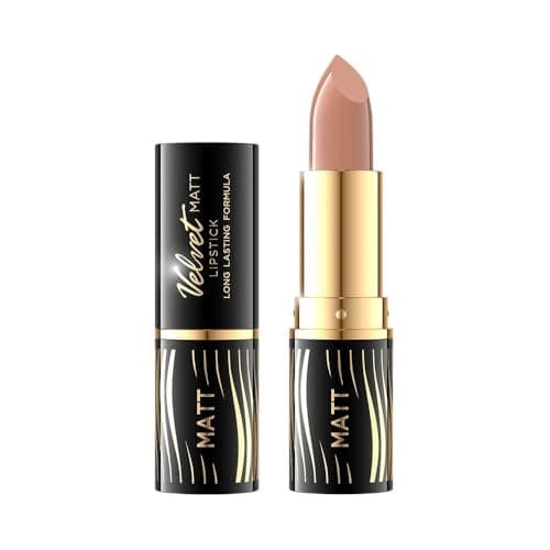Image of Eveline Cosmetics Velvet Matt Eveline Velvet Matt Lipstick No. 500 - Long-lasting Matte Finish, Creamy Texture, Enriched with Candelilla Wax and Vitamin E
