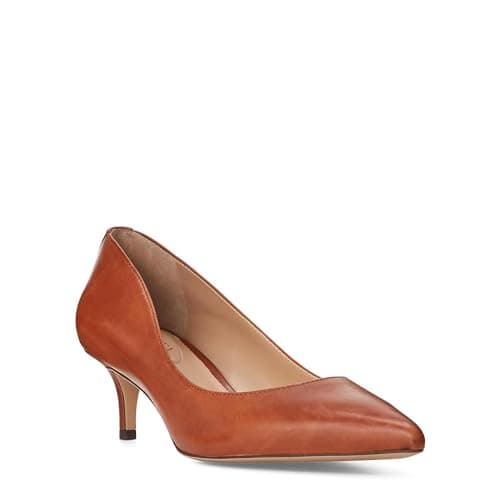 Image of LAUREN Ralph Lauren Women's Adrienne Leather Pump, Deep Saddle Tan, 5.5
