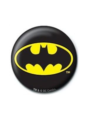 Image of Batman Symbol Badge (One Size) (Black/Yellow)