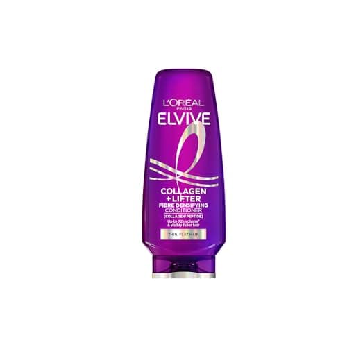 Image of L’Oréal Paris Elvive Collagen + Lifter Conditioner, Fibre-Densifying Volume Conditioner, Up to 72H Volume, For Flat or Thin Hair, Collagen Peptides, 500ml