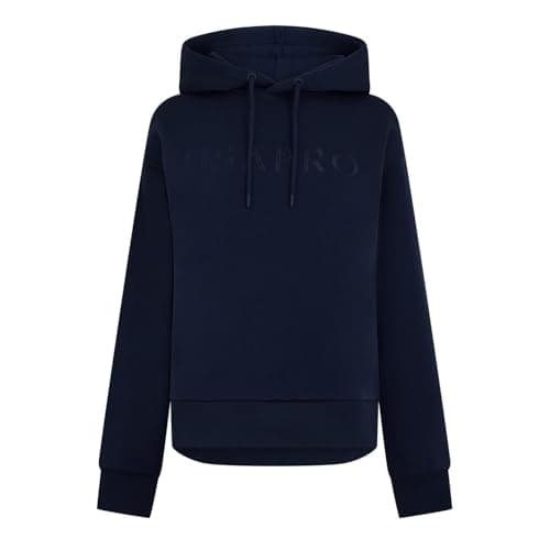 Image of USA Pro Womens Classic Logo Hoodie Long Sleeve Hoody Top Navy XS