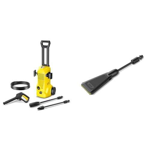 Image of Kärcher high-pressure washer K 2, pressure: max. 110 bar, flow rate: 360 l/h, area: 20 m²/h, weight: 4.2kg, high-pressure gun, high-pressure hose + eco!Booster Jet 120 for K 2 and K 3 Pressure Washers