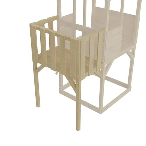Image of TP Toys Treehouse Wooden Play Tower Wooden Balcony - Made From FSC Certified Wood, Fun Sturdy Outdoors Garden Wendy House, Wooden Playhouse Accessories, Garden Play House For Kids - 3 Years+