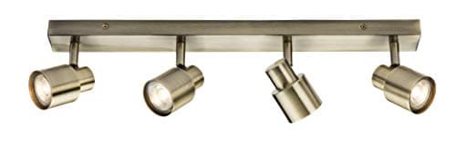 Image of Quad GU10 Spotlight Bar in Antique Brass