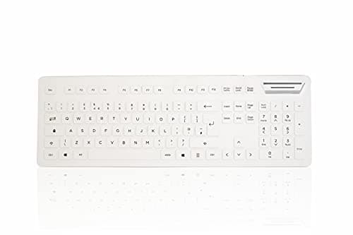Image of Accuratus Accumed 104V2 - USB 105 Key Sealed IP68 Smart Card Reader Medical Keyboard - White