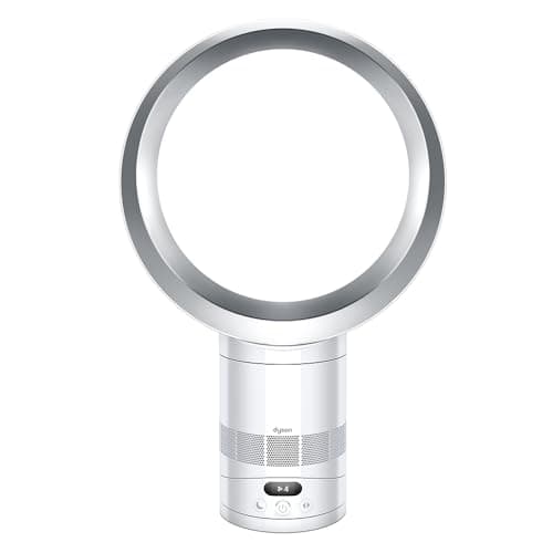 Image of Dyson Cool™ CF1 Desk Fan, White/Silver – Bladeless Quiet Cooling Fan with Air Multiplier™ Technology, MyDyson™ App Control, Sleep Mode, Energy Efficient