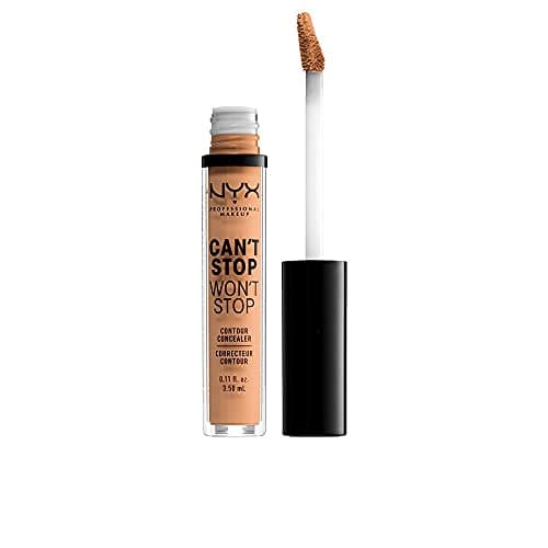 Image of NYX Professional Full Coverage Concealer, 24 Hour Longevity, Can't Stop Won't Stop Contour Makeup Concealer, Matte Finish, Shine Control, Long Lasting, Vegan Formula, Shade: Soft Beige