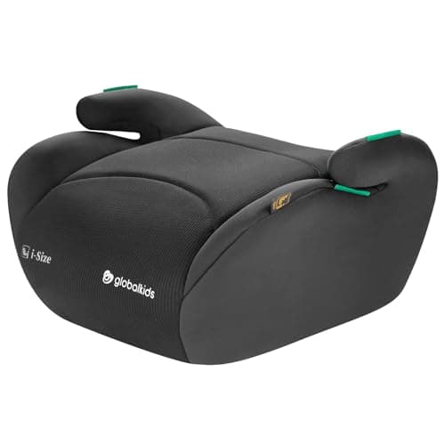 Image of globakids I-Size Booster Car Seat - 125-150cm,Child Booster Seat,Comfortable, Compact & Lightweight,Portable Car Seats for Kids,ECE R129,Black
