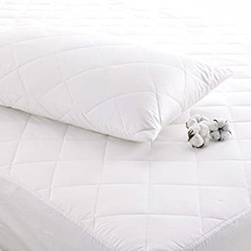 Image of The Better Sleep Company Luxury 100% Natural Pure Cotton Quilted Pillow Protector Pair Zip Closure