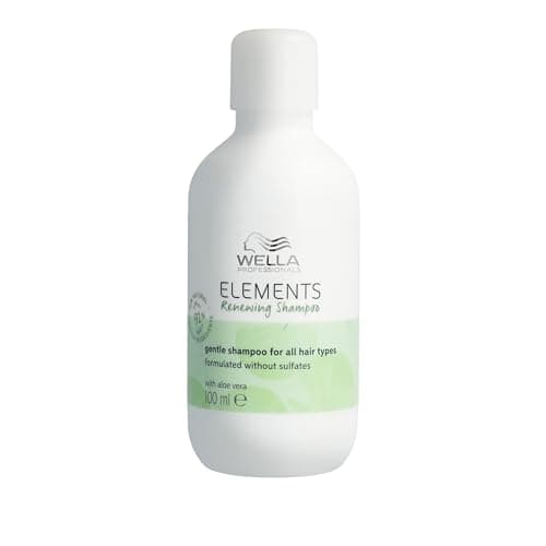 Image of Wella Professionals ELEMENTS Renewing Shampoo - Gentle Care Shampoo For Smooth, Shiny Hair Without Silicones & Sulfates - With Aloe Vera (100ml)