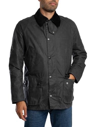 Image of Barbour Men's Classic Bedale Wax Jac Jacket, gray, L