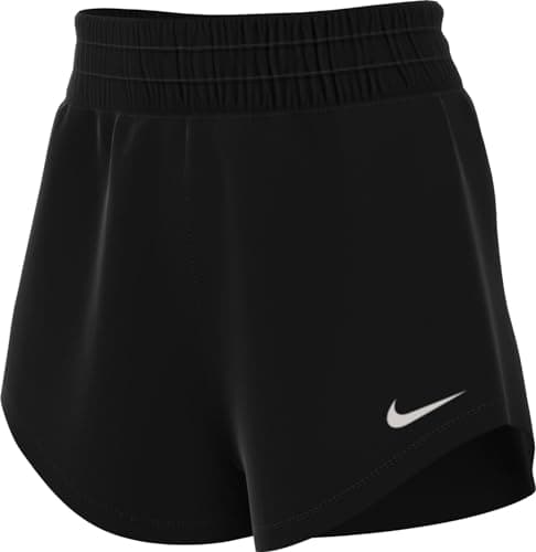 Image of NIKE DX6016-010 W NK ONE DF HR 3IN 2N1 Short Shorts Women's Black/Reflective Silv Size S