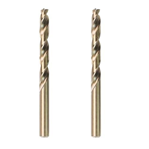 Image of 2Pcs M35 HSS Cobalt Jobber Drill Bits, Metal Twist Drill Bit for Drilling Stainless Steel Copper Wood Plastic Aluminum (7.5mm)