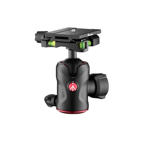 Image of Manfrotto Compact Ball Head 496 with MSQ6PL Quick Release Plate, Fluid Ball Head for Camera Tripod, Camera Stabilizers, Remote Controls, Photography Equipment