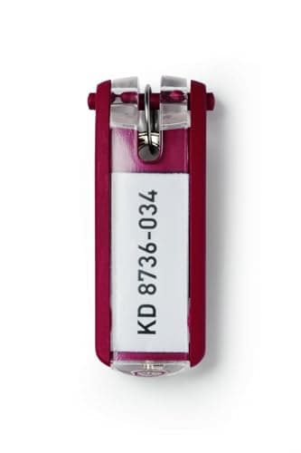 Image of Durable Key Clips - Pack of 6 innovative key clips for clear and easy organisation of keys - Perfect for use with DURABLE Key Safes